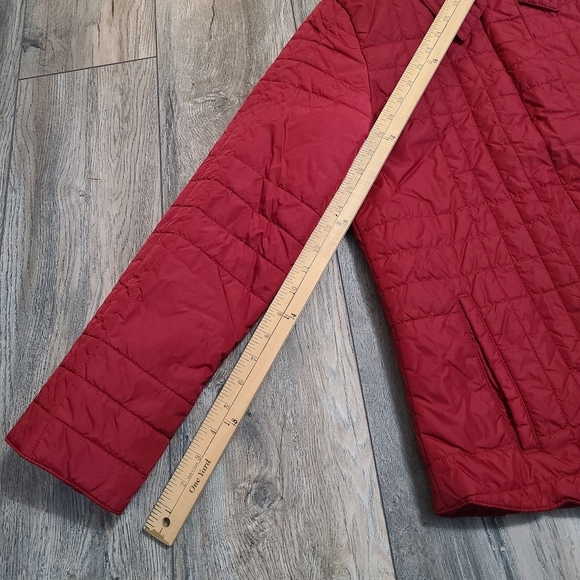 Red Quilted Windbreaker Jacket - Picture 6 of 7